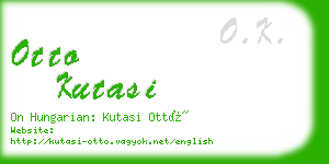 otto kutasi business card